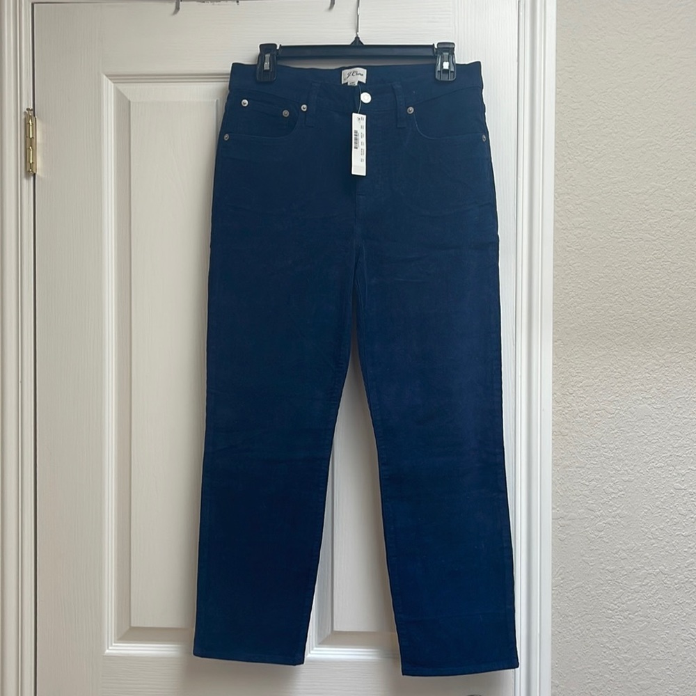 NWT JCrew navy straight leg corduroy pants